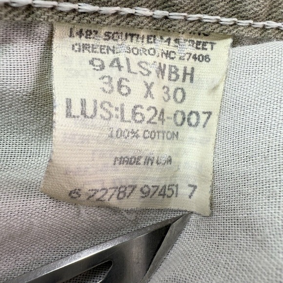 Vintage WRG Wrangler Jeans Carpenter Pants Mens Khaki 36x30 ‎ Made In USA - Picture 4 of 14